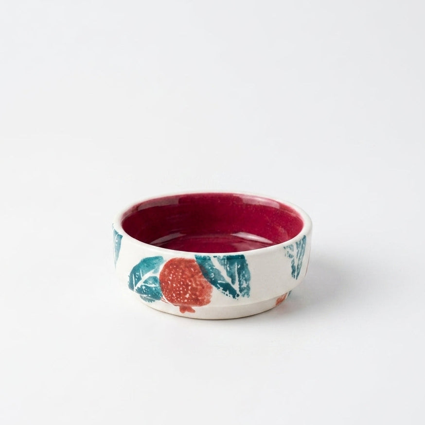 Sauce Dish With Pomegranate Design