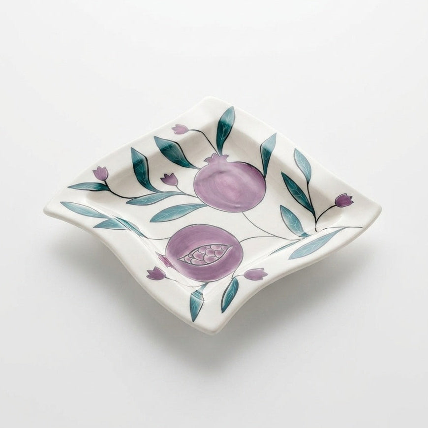 Wavy Square Pomegranate Plate