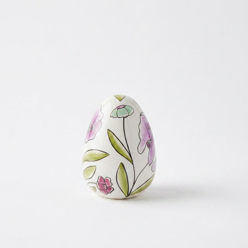 Medium Spring Flower Ceramic Egg
