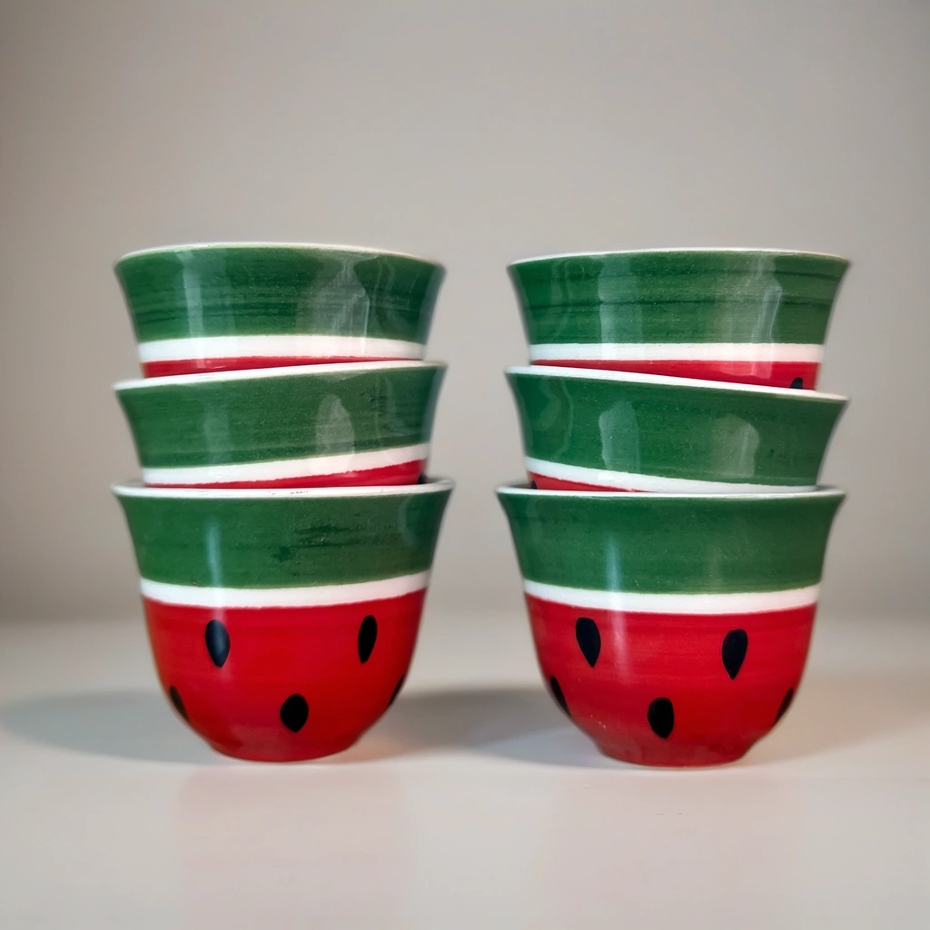 فناجين قهوة سادة التراثية الفلسطينية