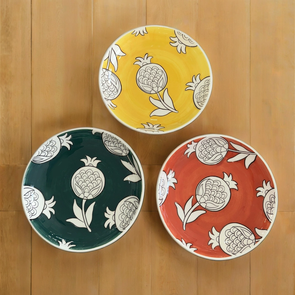 طبق معكرونة على شكل زهرة الرمان