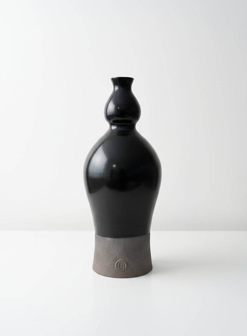 Large Vase With Glaze In Black