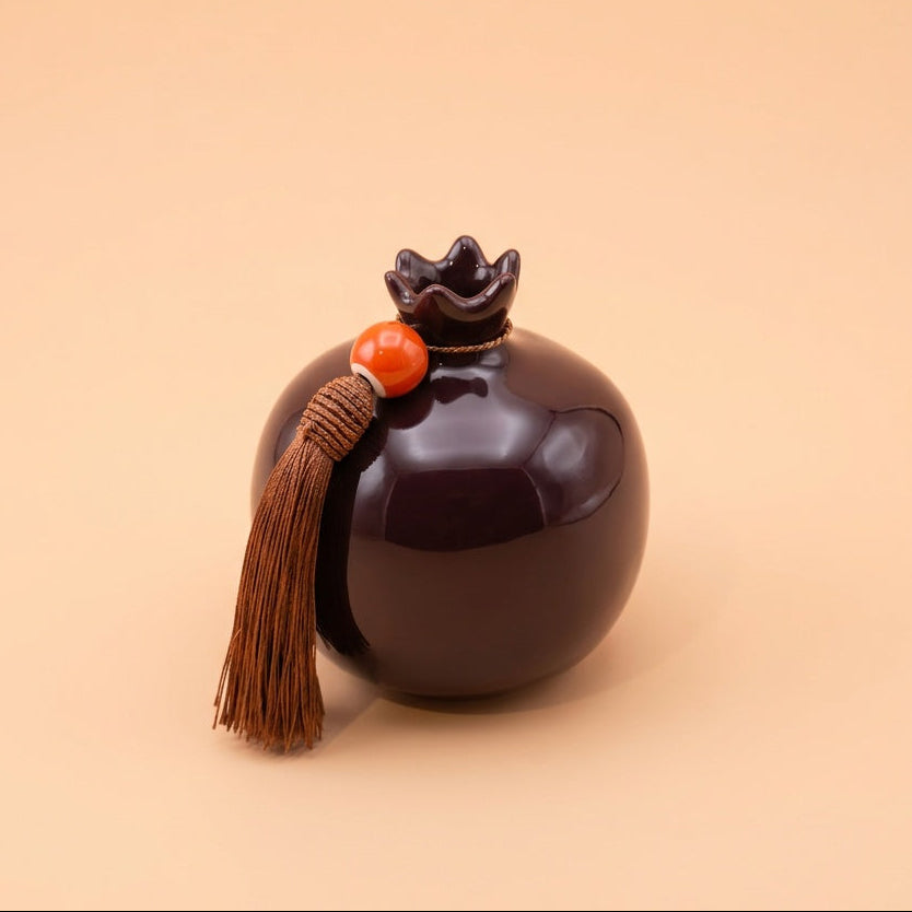 Dark Brown Pomegranate with Tassle