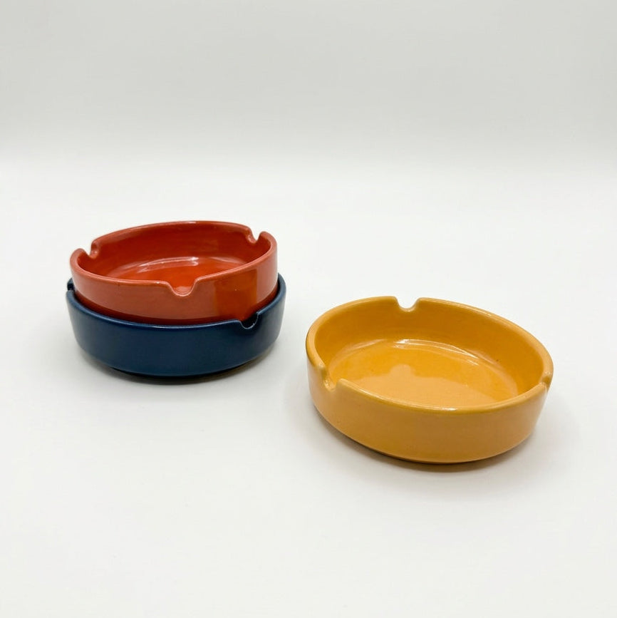 Set of 3 Colorful Ashtrays