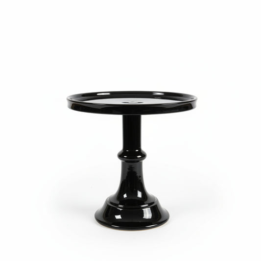 Ceramic Pedestal Cake Stand In Black