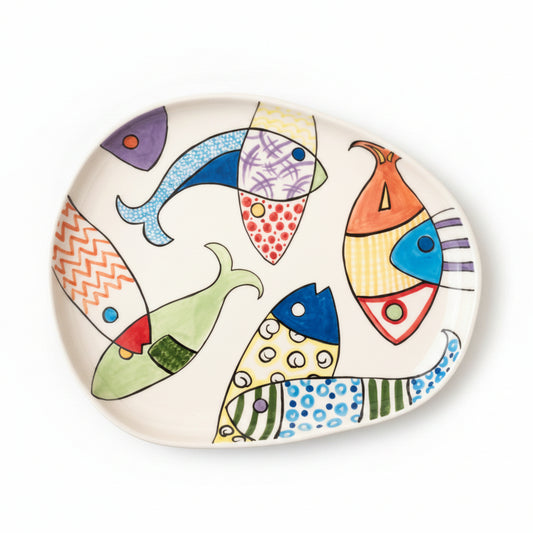 Colorful Fish art Ceramic Plate