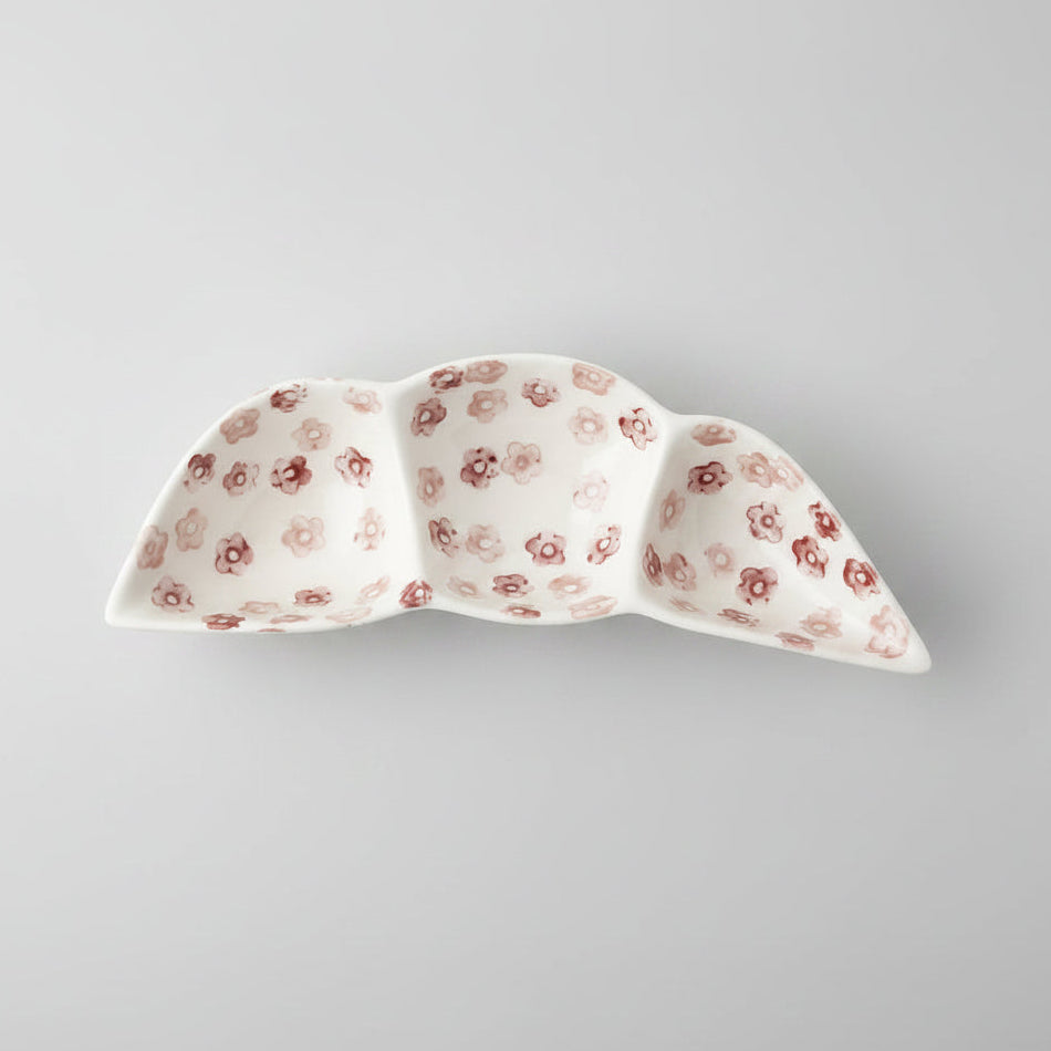 Elegant Flower Split Appetizer Plate