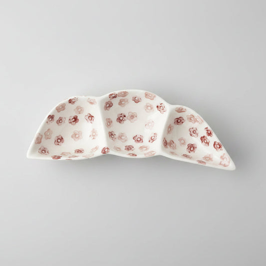 Elegant Flower Split Appetizer Plate