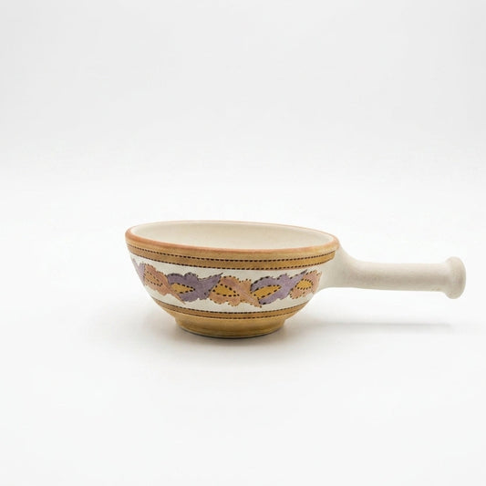 Leaf design Skillet Dish with gold