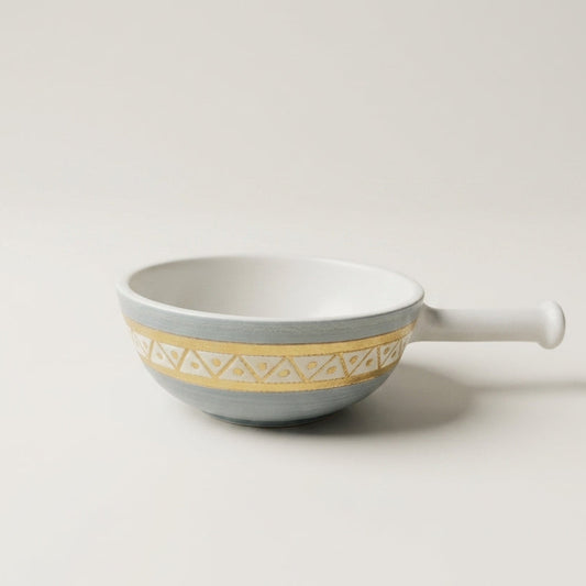 Geometric Skillet Dish With Gold