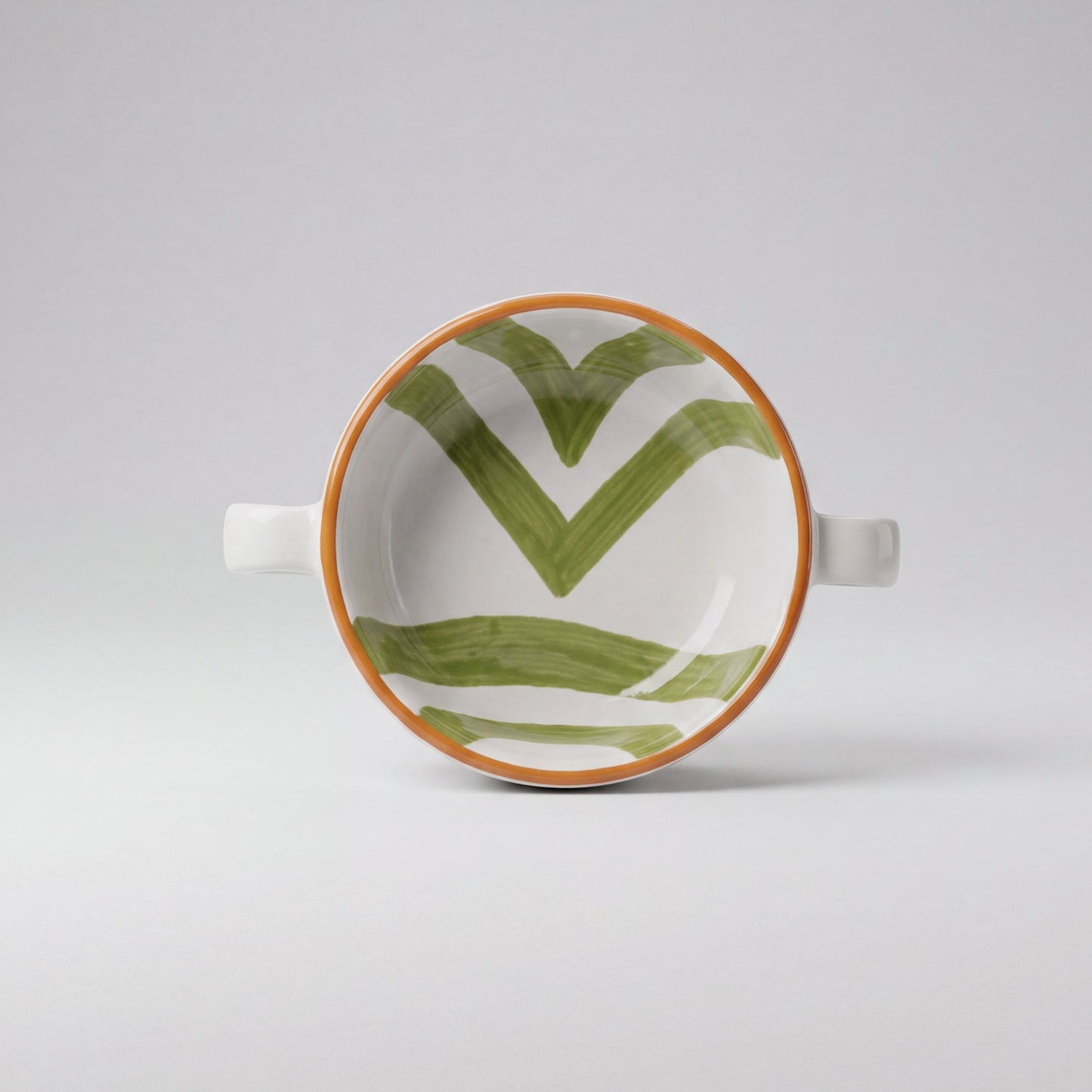 Modern Ceramic Bowl With Stripes