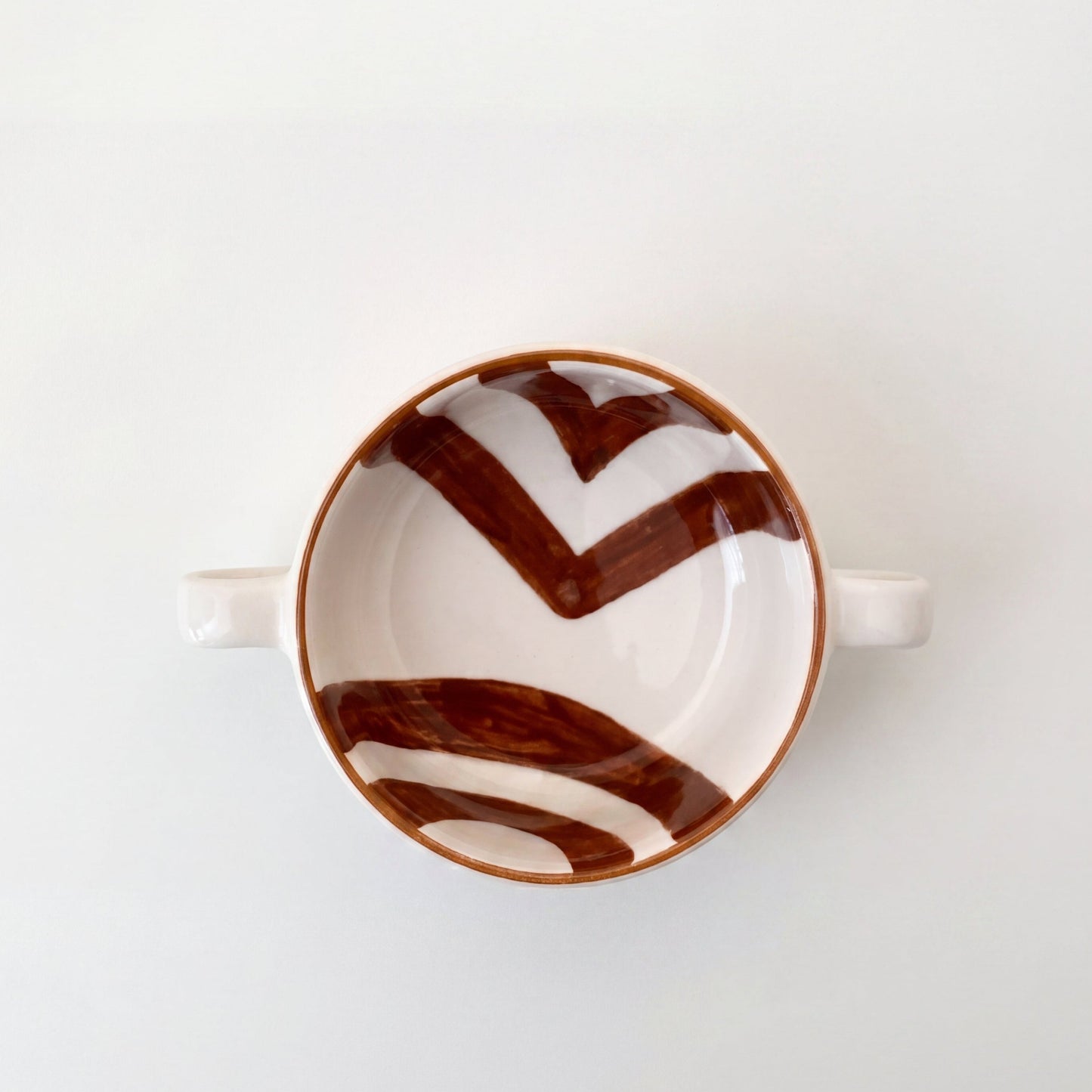 Modern Ceramic Bowl With Stripes