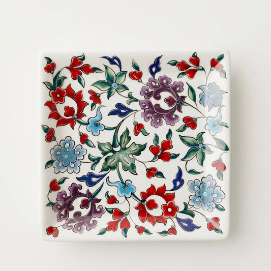 Iznik Square Ceramic Plate