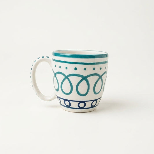 Turquoise Geometric Ceramic Mug
