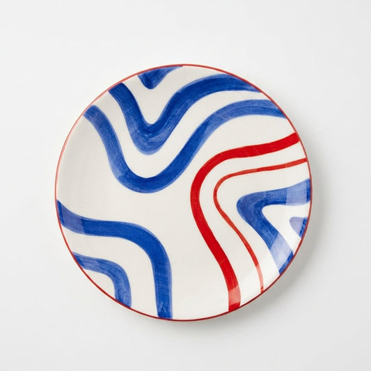 Ceramic Plate With Stripes