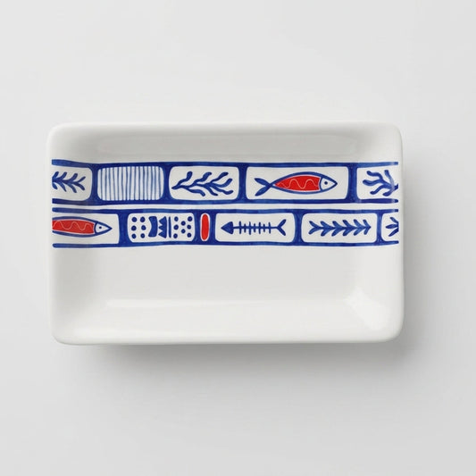 Ceramic Tray With Japanese Art