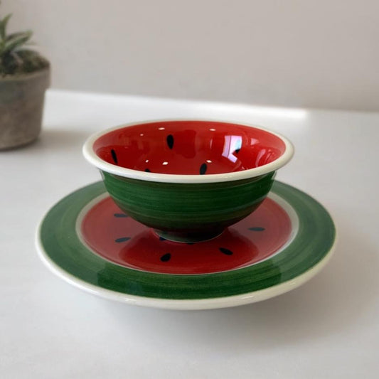 Set of 2 Watermelon Tableware Pieces