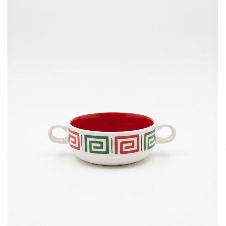 Ceramic Bowl With Geometric Design