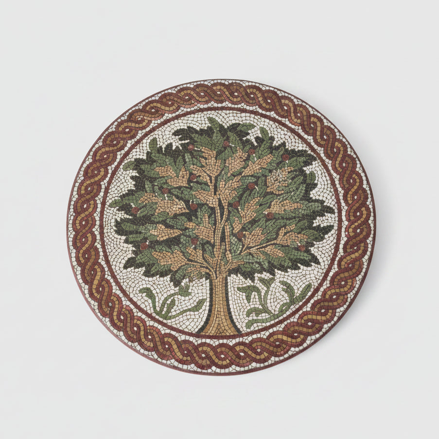Mosaic Plate With Tre Art
