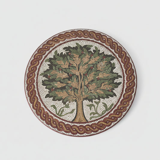 Mosaic Plate With Tre Art