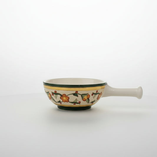 Floral Skillet Dish with gold