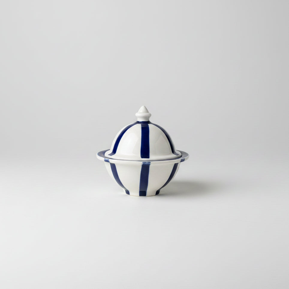 Stripes Ceramic Box With Lid