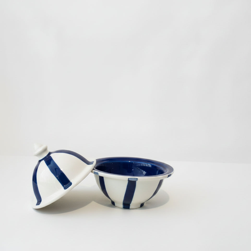 Stripes Ceramic Box With Lid