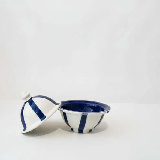 Stripes Ceramic Box With Lid