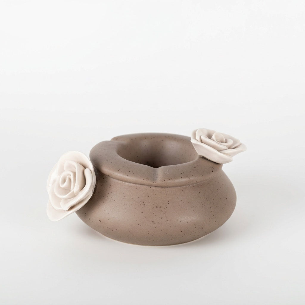 Luxury Ceramic Ashtray With 3D Rose