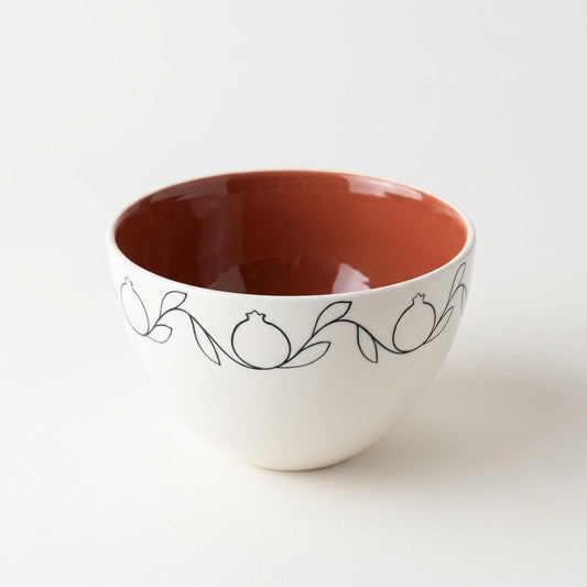 Pomegranate Cone Outline Bowl