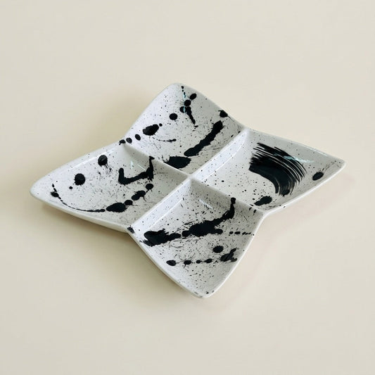 Stoneware Nuts & Pickles Serving Plate Splash