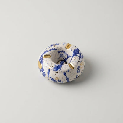 Luxury Ceramic Ashtray With Splatter Gold