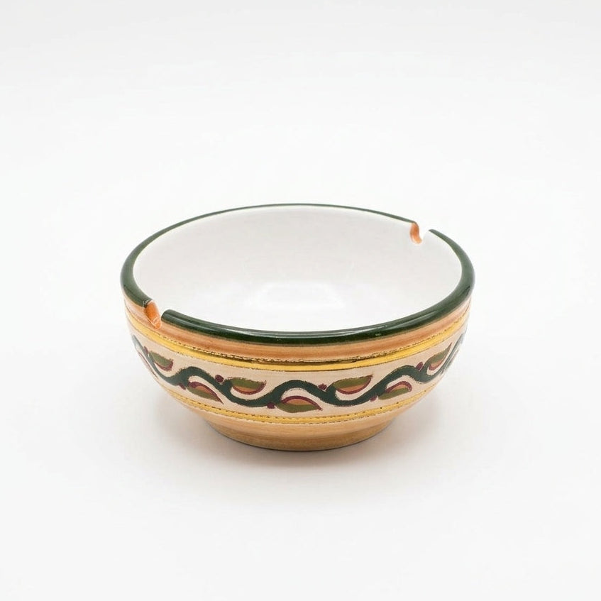 Leaf design ashtray with gold