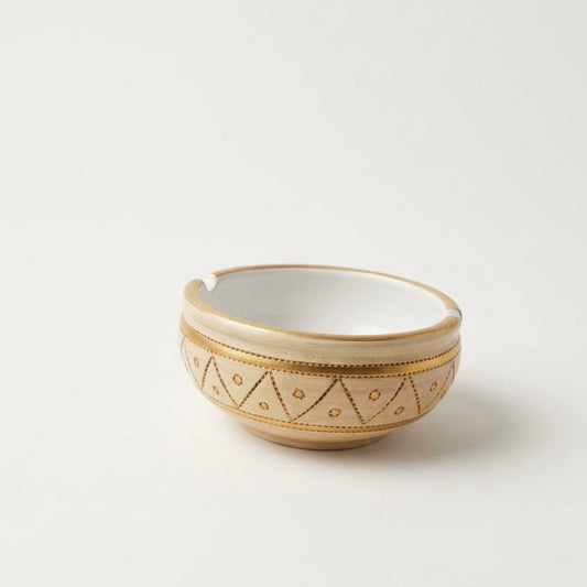 Geometric ashtray with gold
