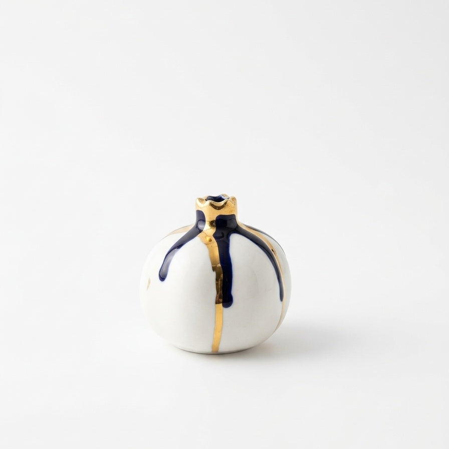 Small Pomegranate With Splatter Gold