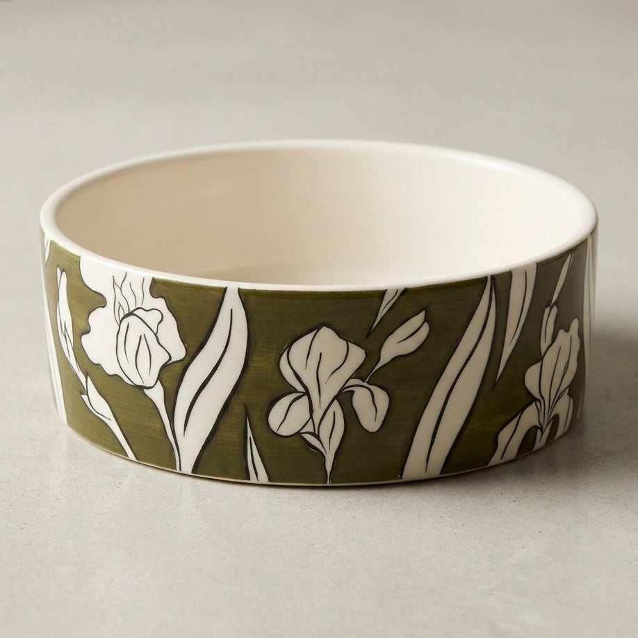 Green Iris Bowl