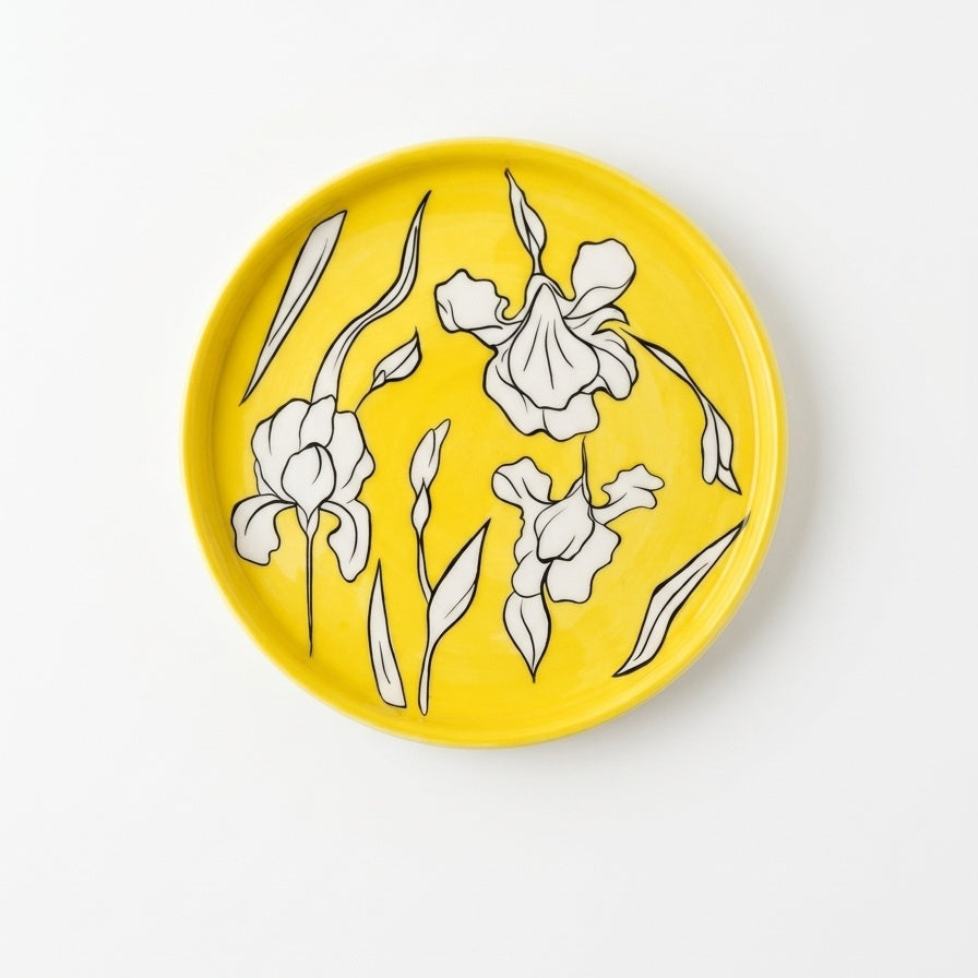 Yellow Iris Sharp Plate
