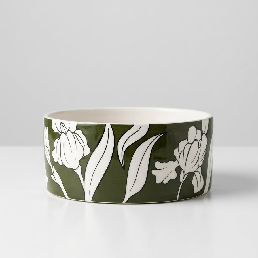 Small Green Iris Bowl