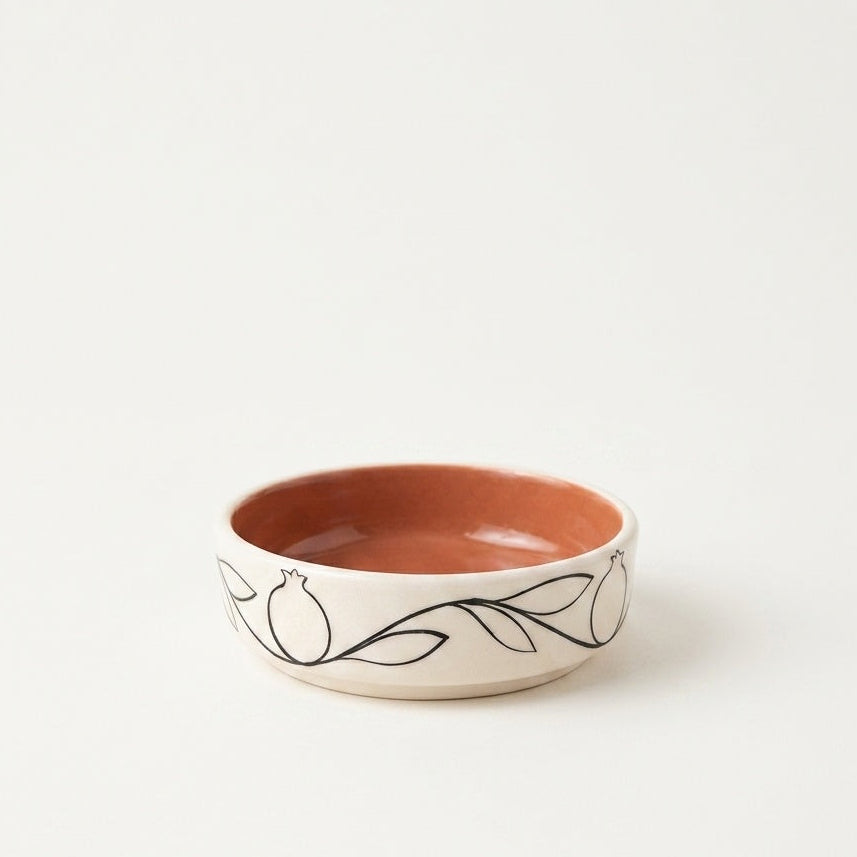Ashtray With Outline Pomegranate