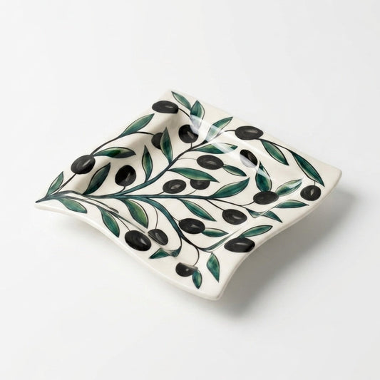 Wavy Square Olive Plate