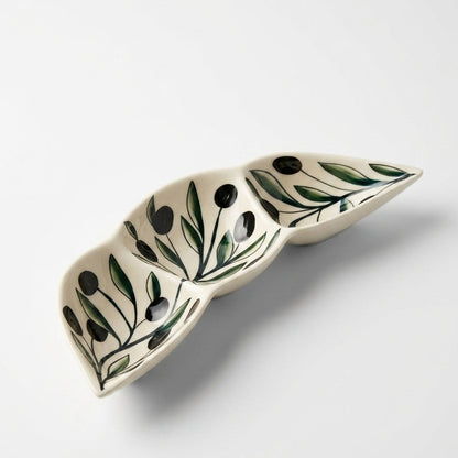 Elegant Olive Split Appetizer Plate