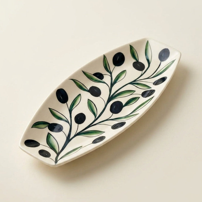 Olive Rectangular Plate