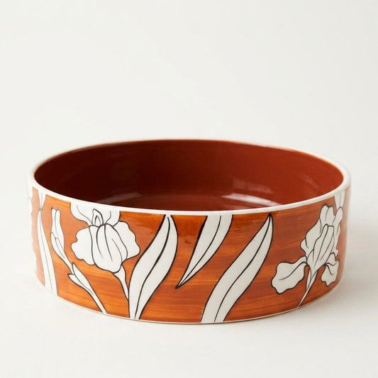 Copper Brown Iris Bowl