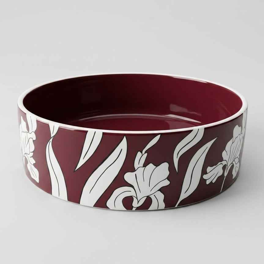 Burgundy Iris Bowl