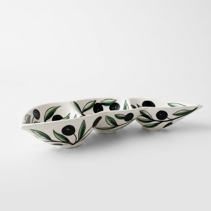 Elegant Olive Split Appetizer Plate