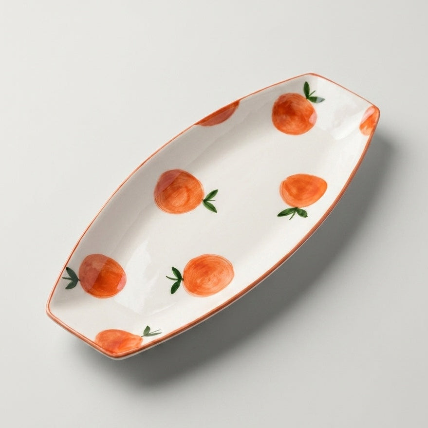 Orange Rectangular Plate