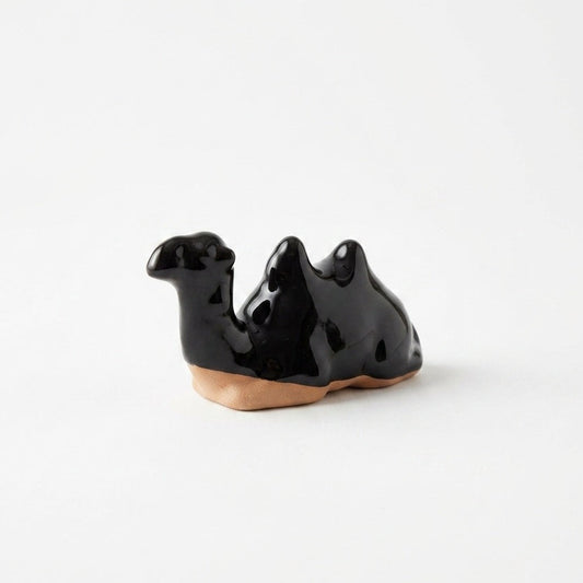 Black Glaze Camel Ornament