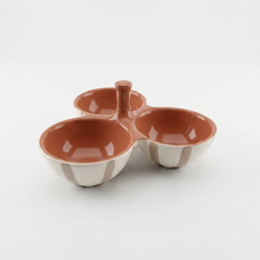 Dip Dish With Stripes & Glaze