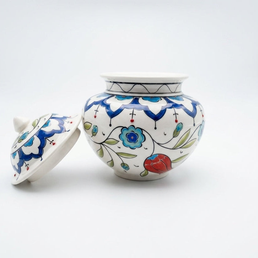 Floral Iznik Lidded Vase