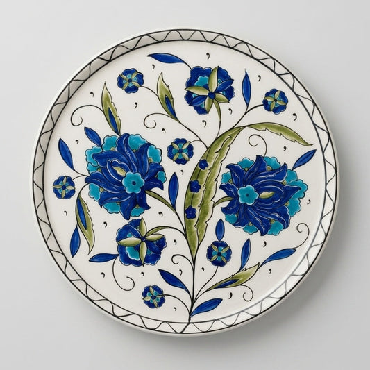 Modern Iznik Floral Plate